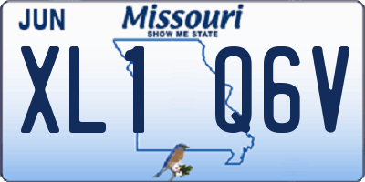 MO license plate XL1Q6V
