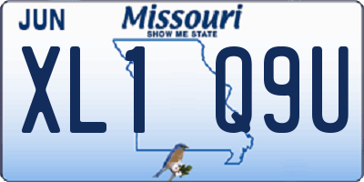 MO license plate XL1Q9U