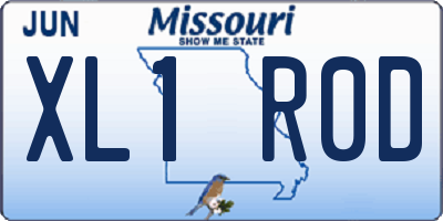 MO license plate XL1R0D