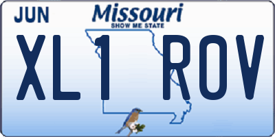 MO license plate XL1R0V