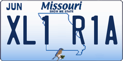 MO license plate XL1R1A