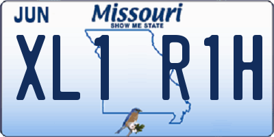 MO license plate XL1R1H