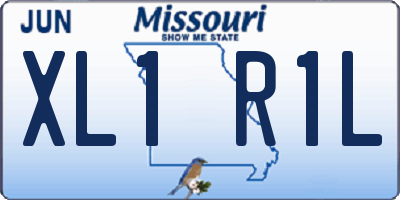 MO license plate XL1R1L