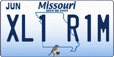 MO license plate XL1R1M