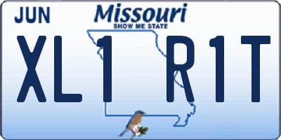 MO license plate XL1R1T