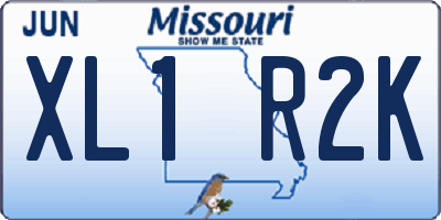 MO license plate XL1R2K