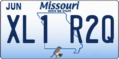 MO license plate XL1R2Q