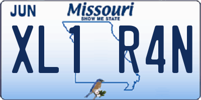 MO license plate XL1R4N