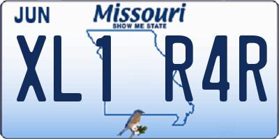 MO license plate XL1R4R