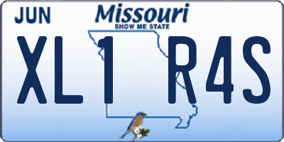 MO license plate XL1R4S