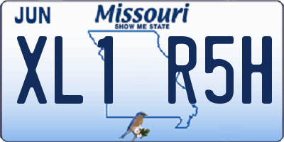 MO license plate XL1R5H