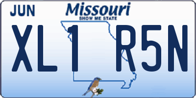 MO license plate XL1R5N