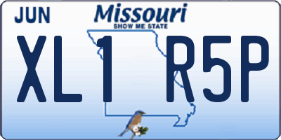 MO license plate XL1R5P