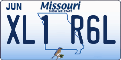 MO license plate XL1R6L