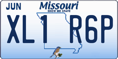 MO license plate XL1R6P