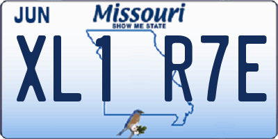 MO license plate XL1R7E