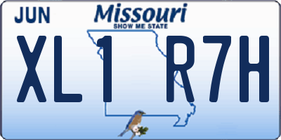 MO license plate XL1R7H