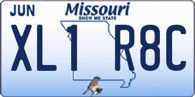 MO license plate XL1R8C