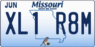 MO license plate XL1R8M