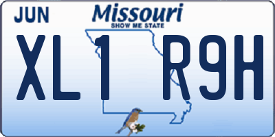 MO license plate XL1R9H