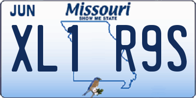 MO license plate XL1R9S