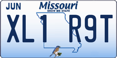 MO license plate XL1R9T
