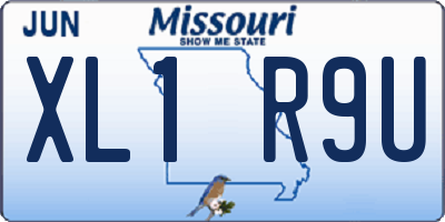 MO license plate XL1R9U
