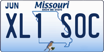 MO license plate XL1S0C