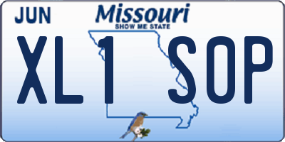 MO license plate XL1S0P