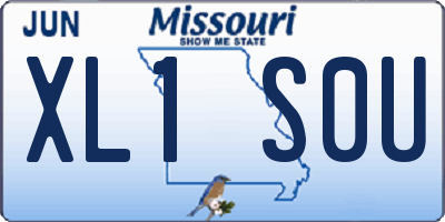MO license plate XL1S0U