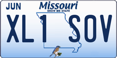 MO license plate XL1S0V