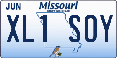 MO license plate XL1S0Y
