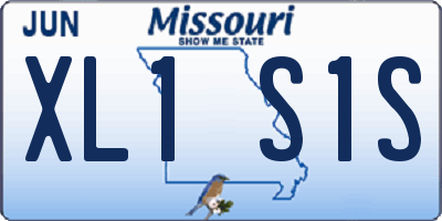 MO license plate XL1S1S