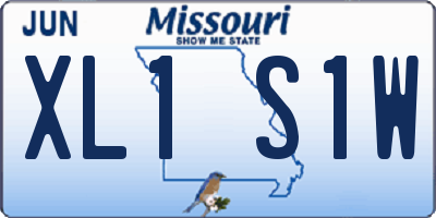 MO license plate XL1S1W