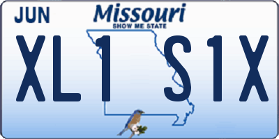 MO license plate XL1S1X