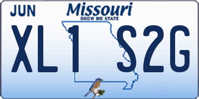 MO license plate XL1S2G