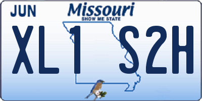 MO license plate XL1S2H