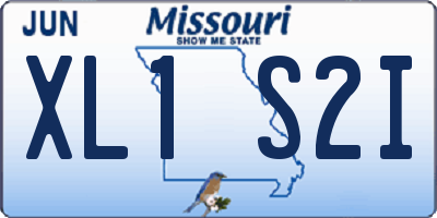 MO license plate XL1S2I