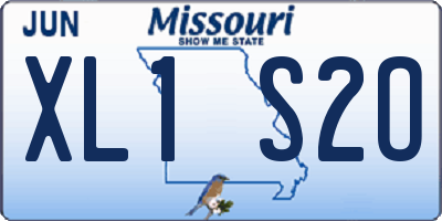 MO license plate XL1S2O