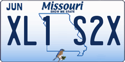 MO license plate XL1S2X