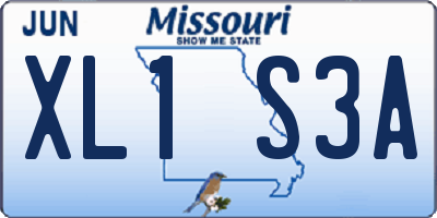 MO license plate XL1S3A