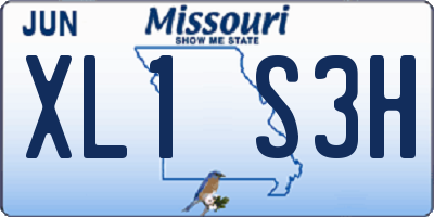 MO license plate XL1S3H