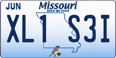 MO license plate XL1S3I