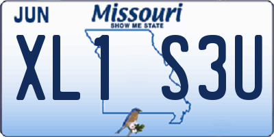 MO license plate XL1S3U
