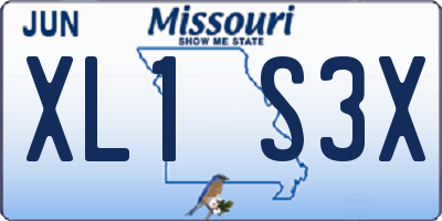 MO license plate XL1S3X