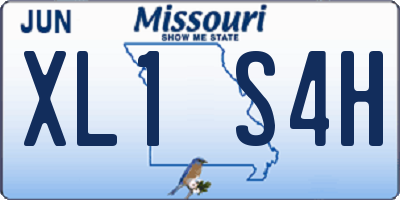 MO license plate XL1S4H
