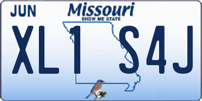 MO license plate XL1S4J