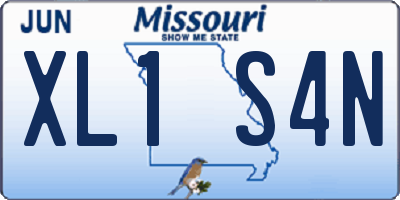 MO license plate XL1S4N