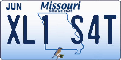 MO license plate XL1S4T