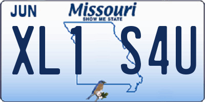 MO license plate XL1S4U